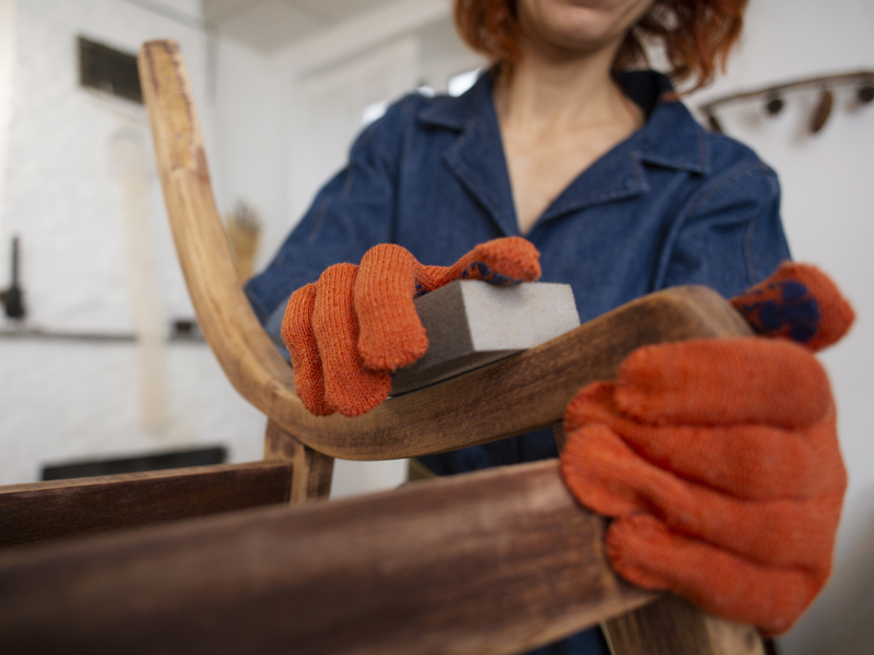 preparación del mueble para pintar